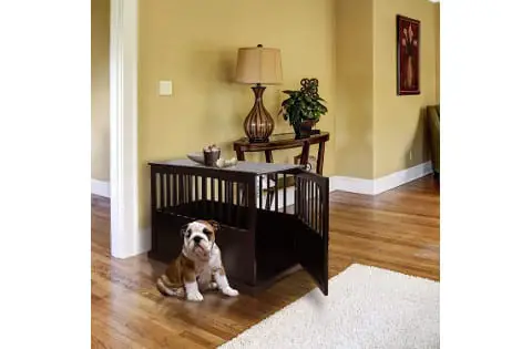 Wooden Pet Crate End Table