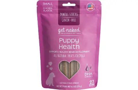 Get Naked Puppy Health Grain-Free Dental Chew Sticks